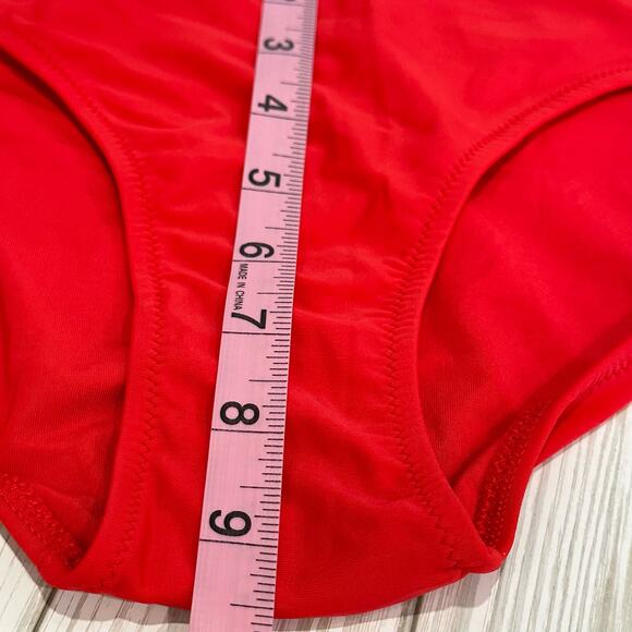 aerie bikini bottom red high waist. size  S - Picture 4 of 8